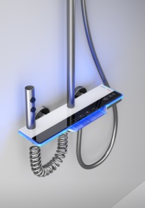 Hot-bán sang trọng Booster vòi phun nhôm chải phòng tắm phụ kiện sang trọng Brass hiện đại vòi nước nhiệt vòi hoa sen đặt - Product Image 6