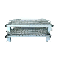 Cages de stockage pliables et empilables de haute qualité pour entrepôts et logistique, cages en treillis métallique, palettes en treillis métallique