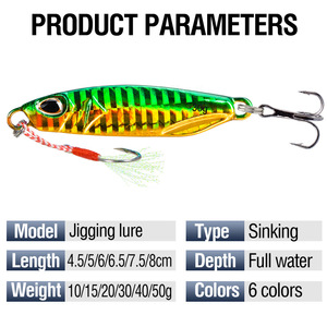 Offre Spéciale métal appâts artificiels japonais <span class=keywords><strong>Duo</strong></span> Type coulée 3d yeux leurre de pêche à pas lent 10g 15g 20g 30g 40g 50g vente en gros - Product Image 2