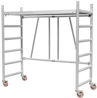 Tour d'échafaudage mobile pliable A-Line Hauteur de travail 4.75 m + stabilisateurs avec stabilisateurs