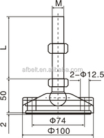Pieds articulés AS-FLEX pour équipement lourd, pieds de nivellement, pieds pivotants réglables, plaqués zinc, composant de machine de convoyage, garantie 1 an