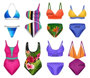 Sports Style Clashing <strong>Swimwear</strong> <strong>Manufacturer</strong> Women's Eco Friendly Bikini Custom Logo Sleeveless 1Pcs Swimsuit - Product Image 2