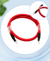 Kabel Baterai Terminal Silikon Fleksibel Mingyue OEM Marine 2/0 1/0 2 4 6AWG Tembaga Berlapis Timah dengan Lug M8
