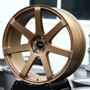Jantes en aluminium forgé HTOR 16x6.5 17x7 pour berlines, couleur or foncé, 5x112, jantes de voiture pour Fit Yaris Swift Golf <span class=keywords><strong>GTI</strong></span> <span class=keywords><strong>Polo</strong></span> A45 - Product Image 2