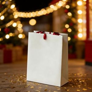 Bolsas de Compras Reciclables de Lujo con Logotipo Personalizado para Joyería, Alimentos, Cosméticos, Ropa y Embalaje de Regalos Navideños - Product Image 4