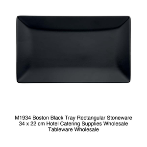 ถาดเสิร์ฟสีดำบอสตัน 34 × 22 ซม. ทรงสี่เหลี่ยม สโตนแวร์ M1934 - Product Image 2