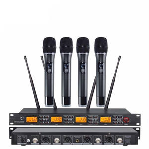 UR-4000 UHF 640-690MHz 4 MIC ไร้สายไมโครโฟนไร้สายสากล4ช่อง - Product Image 1