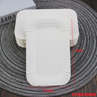 Plateaux en papier à gâteau en vrac jetable Rectangle blanc boîte à gâteau en carton alimentaire sûr anniversaire porte-desserts événement restauration fournitures