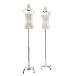 Mannequin <span class=keywords><strong>Buste</strong></span> <span class=keywords><strong>Femme</strong></span> Adulte Grande Taille sur Pied, Tête Porte-Perruque <span class=keywords><strong>avec</strong></span> <span class=keywords><strong>Buste</strong></span> Couleur Bois pour Vitrine - Product Image 4