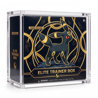 Nouvelle conception d'étui de protection magnétique en acrylique transparent pour boîte de collection Elite Trainer Box (ETB) de TCG