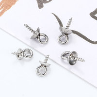 Porte-perle géométrique en acier inoxydable plaqué or porte-pendentif en spirale accessoires bijoux à bricoler soi-même matériel fil de mouton