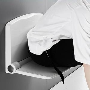 ที่นั่งอาบน้ำแบบพับได้ปลอดภัยสำหรับผู้สูงอายุติดผนังสีขาวมีขนาดแตกต่างกัน - Product Image 2