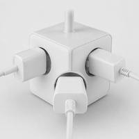 Prise murale électrique Schuko personnalisée avec logo, 4 prises intégrées, veilleuse LED intégrée, horloge numérique, multiprise 3 voies
