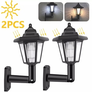 Lampe solaire LED d'extérieur en plastique pour jardin, hexagonale, style vintage, pour pelouse, indice de protection IP54, à insérer dans le sol ou à fixer au mur - Product Image 1