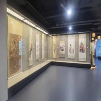 Lemari Pajangan Museum Sederhana GZowin dengan Lampu LED, Berkualitas Tinggi, Tahan Lama, Dimensi Dapat Disesuaikan