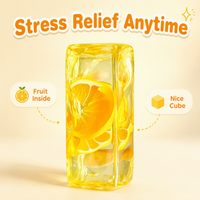 Kawaii transparant fruit-ijsblokje squishy speelgoed voor stressverlichting Fidget Unisex Leeftijd 8+