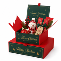 Carpeta Navideña Impermeable Reciclable de Diseño Premium para Regalos, Velas, Marcos de Fotos, Boutique, con Grabado Festivo