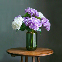 Bunga Hydrangea PU Besar 176 Kelopak, Tekstur Lembut, Cetak 3D, Bunga Artifisial, Dekorasi Hotel, Pernikahan, Hari Valentine