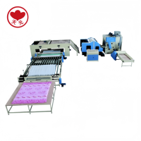 Máquina de alta velocidad HFJ-88 totalmente automática para la fabricación de fundas de edredones y colchas, línea completa de producción para textiles del hogar.