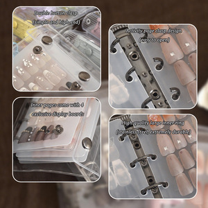Présentoir portable compact transparent pour faux ongles – Support en plastique pour catalogue de couleurs et présentation de capsules d'ongles pour salon de manucure - Product Image 3