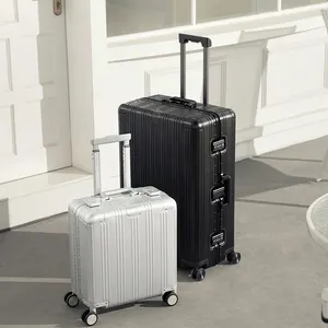 Customized luggage set aluminum magnesium alloy trolley case Other Luggage with hard shell Spinner 360 Degree Wheel