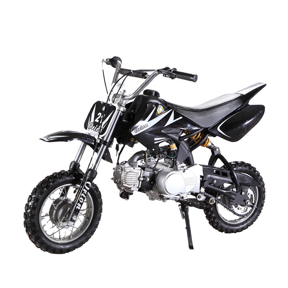 49cc 2-Stroke Kids Dirt Bike,Gas Power Motocross, Speeds Up To 25KM/H,Off-Road Dirtbike For Kids 8-14 With Improved Front/Rear Disc Brakes, Shock Absorption, Soft Seat Cushion Blue White
