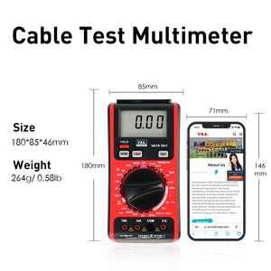 Multimètre numérique VA16 pour test de câbles 3 en 1, testeur de câbles réseau RJ45 RJ11, ligne téléphonique LAN, application spéciale batterie - Product Image 4