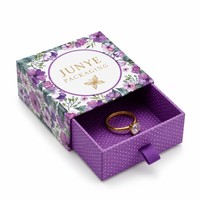 Offre Spéciale – Expédition Immédiate – Vente en Gros – Faible MOQ – Boîte à Bijoux Personnalisée Compacte avec Ruban et Tiroir en Papier pour Petits Anneaux