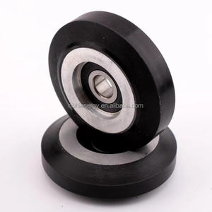 Roda <span class=keywords><strong>Pulley</strong></span> Plastik Bulat Nylon 8x30x10mm dengan Bantalan untuk Sistem Pengangkat Pintu Geser dan Jendela - Product Image 4