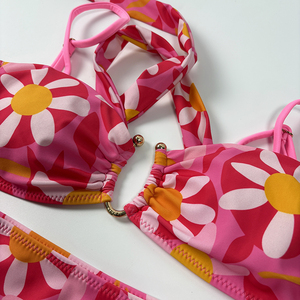 कस्टम 2026 नवीनतम टाई डाई महिलाओं के स्विमसूट सेक्सी 2 टुकड़े बिकनी सेट समुद्र तट उच्च कमर वाली बिकनी - Product Image 5