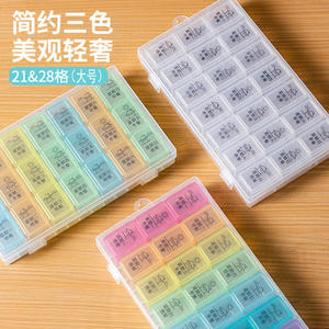 Premium Portable Medicine Dispensers 21-28 Compartment <b>Plastic</b>/PP Medicine <b>Storage</b> <b>Boxes</b> Available 7 Days a Week - Product Image 4