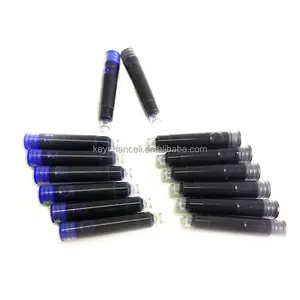 Isi ulang tulisan kaligrafi 2.6mm, cartridge tinta biru hitam untuk pulpen