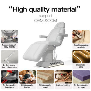 Silla de salón Madamcenter, cama Facial eléctrica, sofá de masaje reclinable, cama de belleza ajustable, mesa de tatuaje, muebles de Spa Negras - Product Image 3