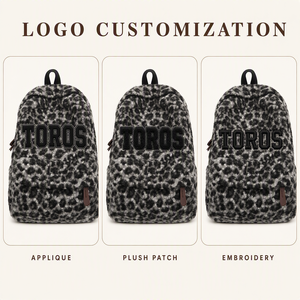 OEM Vintage Fax Fur Waterproof Backpack Custom Logo Applique Low MOQ <strong>Women</strong> Polyester Lining Portable School <strong>Travel</strong> <strong>Bag</strong> Wholesale - Product Image 4
