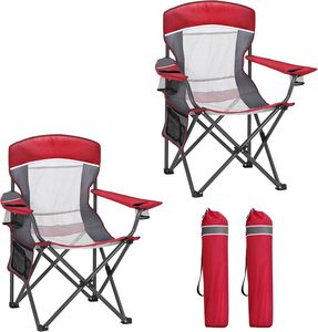 Chaises de camping pliantes écologiques en métal léger avec porte-gobelet et accoudoirs, chaise de plage pour touristes, randonnée - Product Image 1