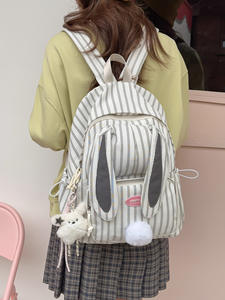 Girls Fashion Hot Selling New Joker Cute Cartoon Large Capacity Rabbit Ear Student <b>Backpack</b> Outdoor Commuting - Product Image 5