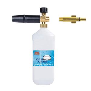 Lanza de espuma de nieve para arandela a presión, boquilla de cañón de espuma con botella semitransparente de 1L, punta de 1,25mm y adaptador de SH AR - Product Image 1