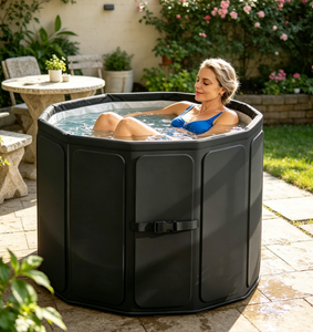 Vanace Collapsible Pink Ice <b>Bath</b> Tub Outdoor <b>Inflatable</b> Custom Sizes Logo Printing Durable Material Travel Parties - Product Image 1