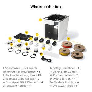 Imprimante <span class=keywords><strong>3D</strong></span> industrielle Snapmaker U1 3-<span class=keywords><strong>en</strong></span>-1 avec gravure laser et découpe CNC, machine multifonction grand format haute précision - Product Image 5