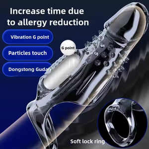 Drei dimensionale 3D-Partikel umwickelten den Kopfs tamm körper Starkes seismisches G-Punkt Dickes und festes vibrierendes Kondom für Männer - Product Image 2