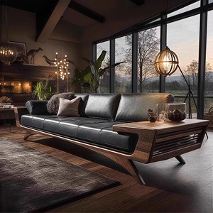 Nouveau Style chinois <span class=keywords><strong>en</strong></span> bois <span class=keywords><strong>massif</strong></span> Arhat ensemble de lit <span class=keywords><strong>noyer</strong></span> Zen canapé-lit avec rangée droite moderne Simple pour appartement concubine - Product Image 2