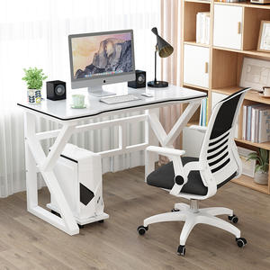 Custom Office Furniture l Shaped Ergonomic Metal <strong>Black</strong> Pc Gaming Table <strong>Computer</strong> Gaming <strong>Desks</strong> - Product Image 1