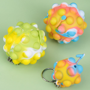 Llavero de silicona con forma de bola de burbujas Kean, colores variados, juguete para aliviar el estrés para niños y adultos, unisex, de 8 a 13 años - Product Image 2
