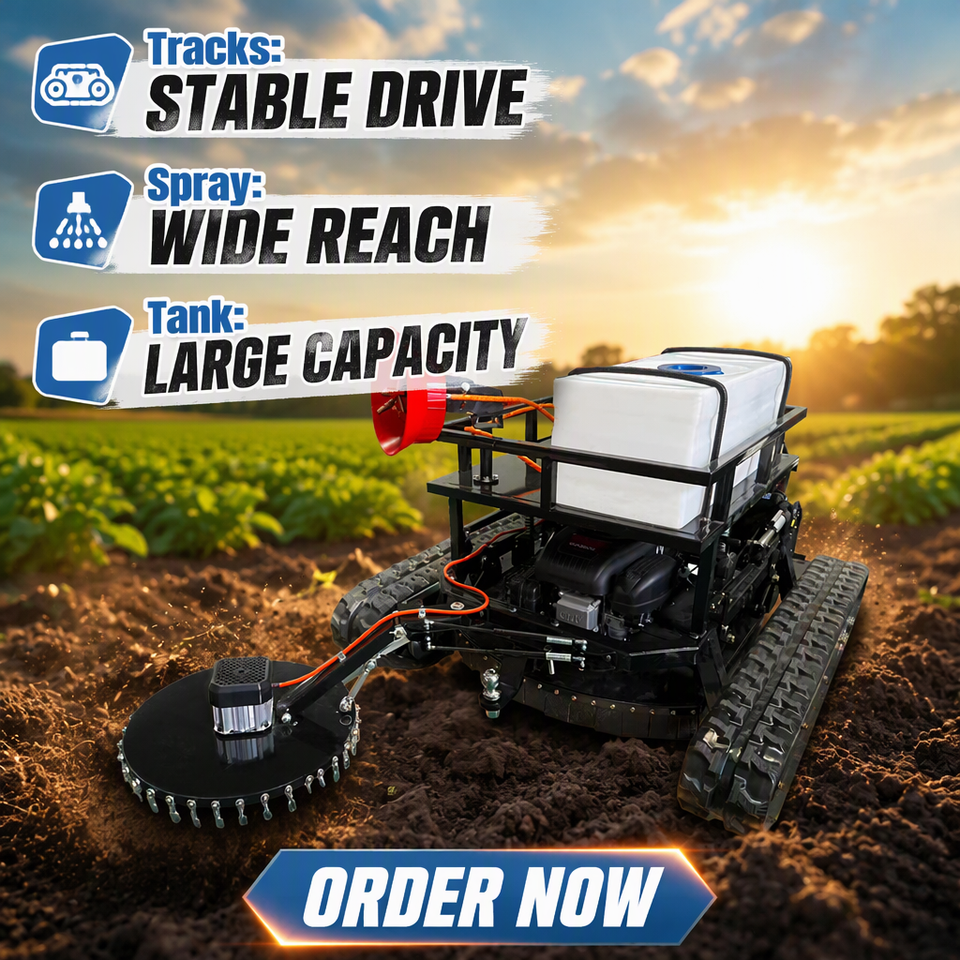 Remote Control Zero Turn Crawler Lawn Mower 80cm Gasoline Engine ...