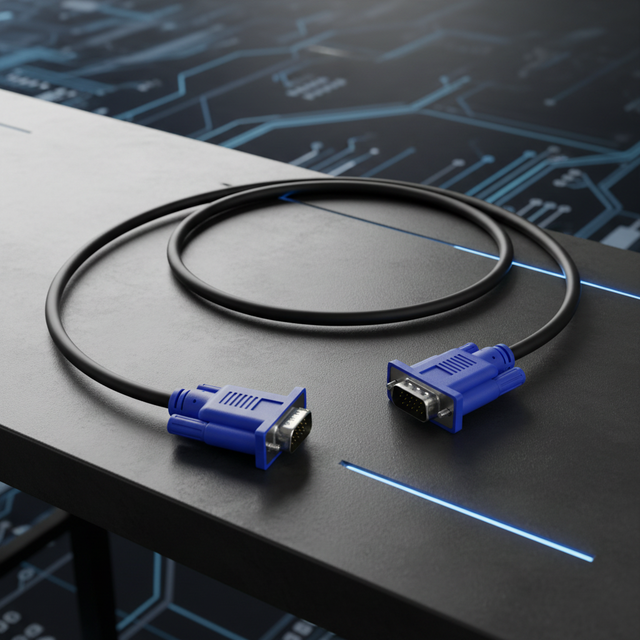 Factory Price 3+2 15 Pin Gold Plated VGA to VGA Cable with PVC Jacket and Mylar Braid Shielding for 1080P Computer Use
