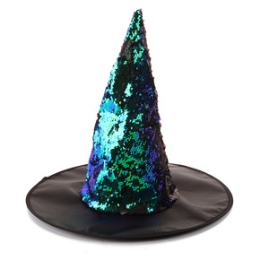 Sombreros de Bruja Clásicos con Cuentas de Tela, Accesorios de Disfraces de Halloween para Decoración - Product Image 5