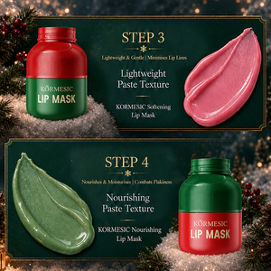 Coffret de soins KORMESIC Private Label Merry Christmas Snowy Night Fairy Tale : crème pour les mains et masque pour les lèvres, hydratant pour peaux sèches, naturel. - Product Image 3