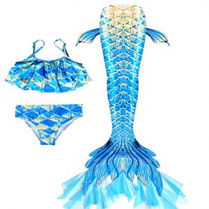 Traje de Baño de Princesa <span class=keywords><strong>Ariel</strong></span> de Alta Elasticidad para Niñas, Cola de Sirena, Tela de Secado Rápido, Estampado Digital, Disfraz de Película de Televisión - Product Image 3