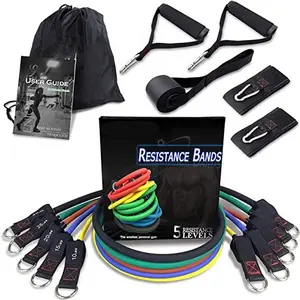 Wellshow Sport Home Gym Fitness Exercise Resistance Bands Heavy Duty resistance straps Set