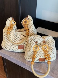 Borsa da spiaggia Vintage di nuovo stile per giovani donne borsetta da spiaggia con cinturino singolo fodera in poliestere con Zip - Product Image 5